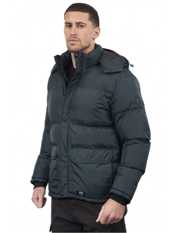  V336 VCODE ΜΠΟΥΦΑΝ PUFFER  PETROL  ΦΟΥΣΚΩΤΟ  ΣΚΟΥΡΟ ΠΡΑΣΙΝΟ