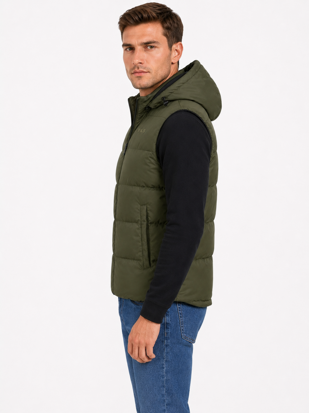 G001 MENS GILET OLIVE