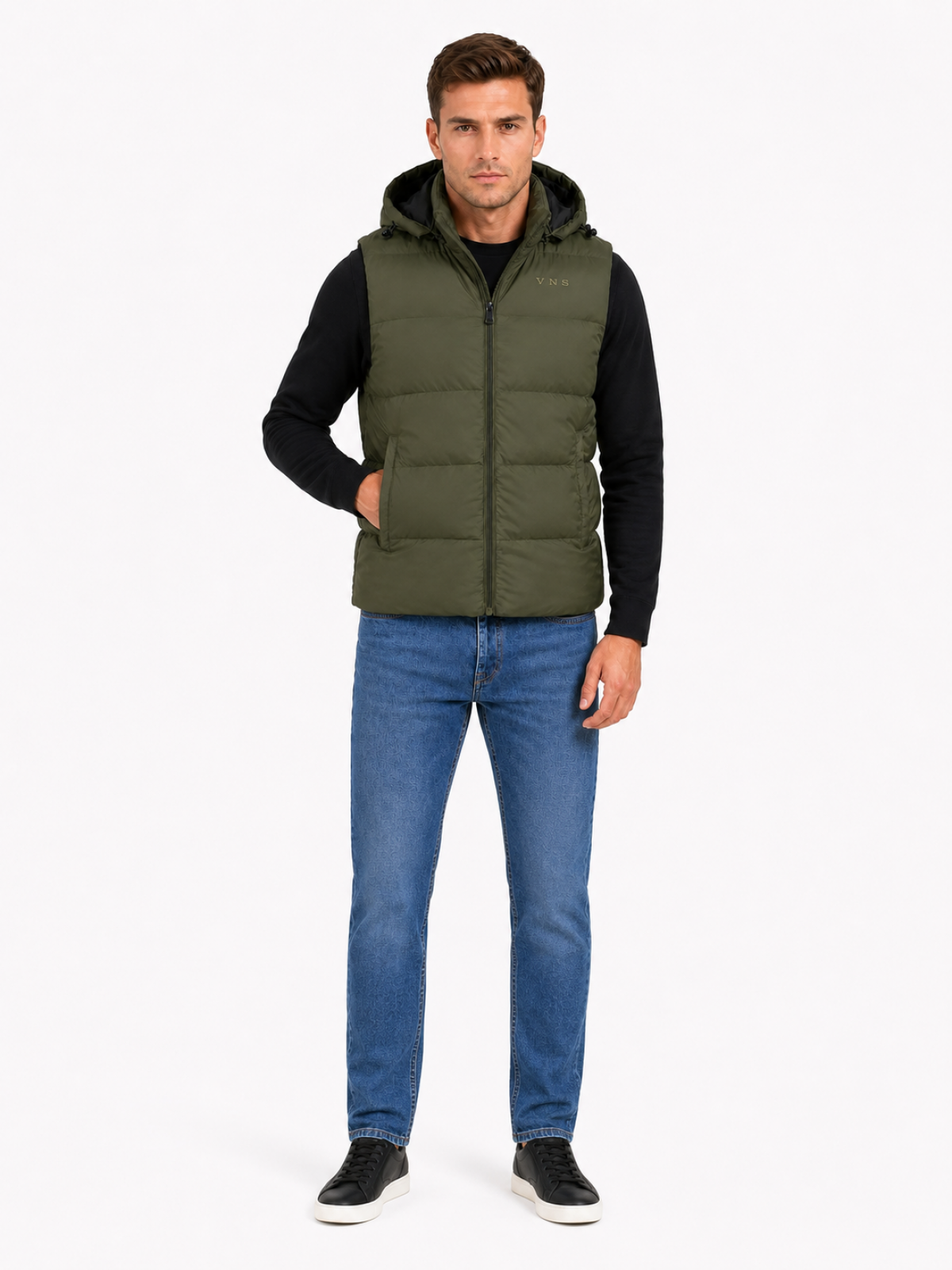 G001 MENS GILET OLIVE