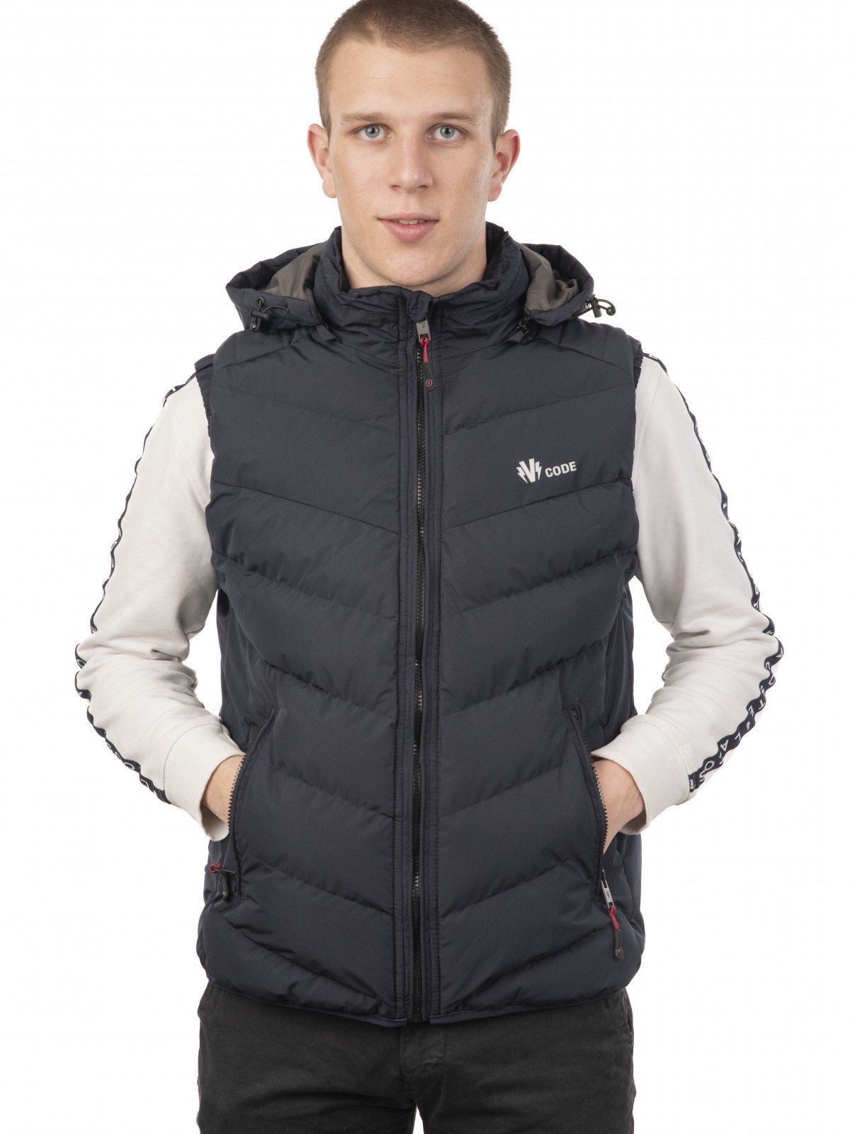 G325 NAVY GILLET VCODE-ΑΝΔΡΙΚΟ ΑΜΑΝΙΚΟ ΜΠΛΕ