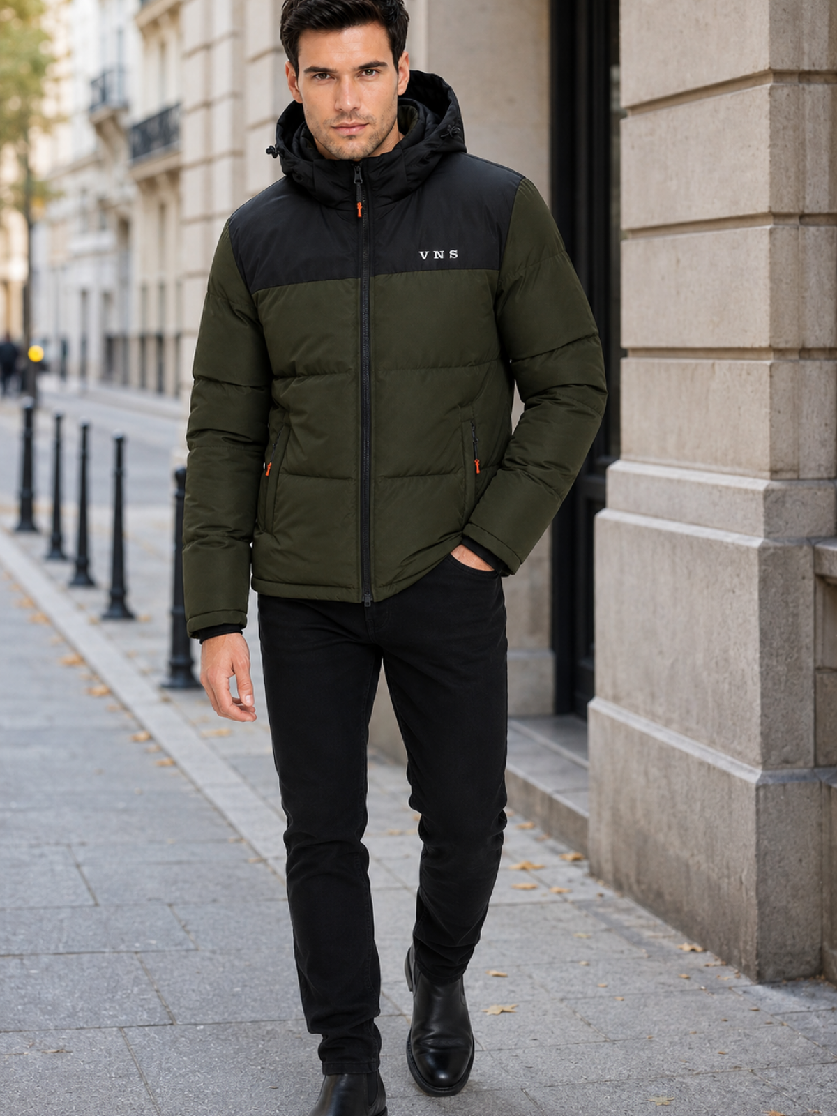 V528 V&S MENS WINTER JACKET OLIVE
