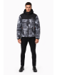 V528 V&S MENS WINTER JACKET BLACK PRINT