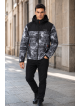 V528 V&S MENS WINTER JACKET BLACK PRINT