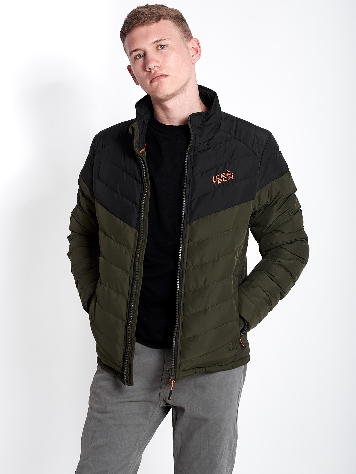 ICETECH G737 OLIVE/BLACK-ΑΝΔΡΙΚΟ ΜΠΟΥΦΑΝ ΧΑΚΙ/ΜΑΥΡΟ