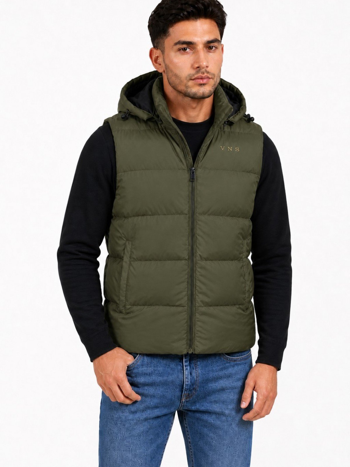 G001 MENS GILET OLIVE