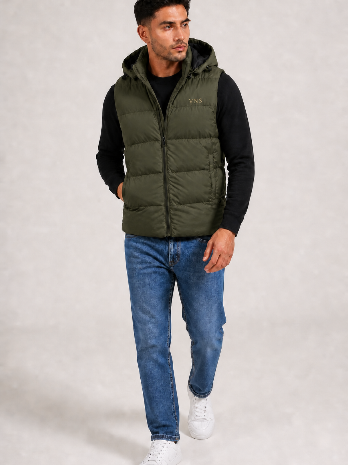 G001 MENS GILET OLIVE