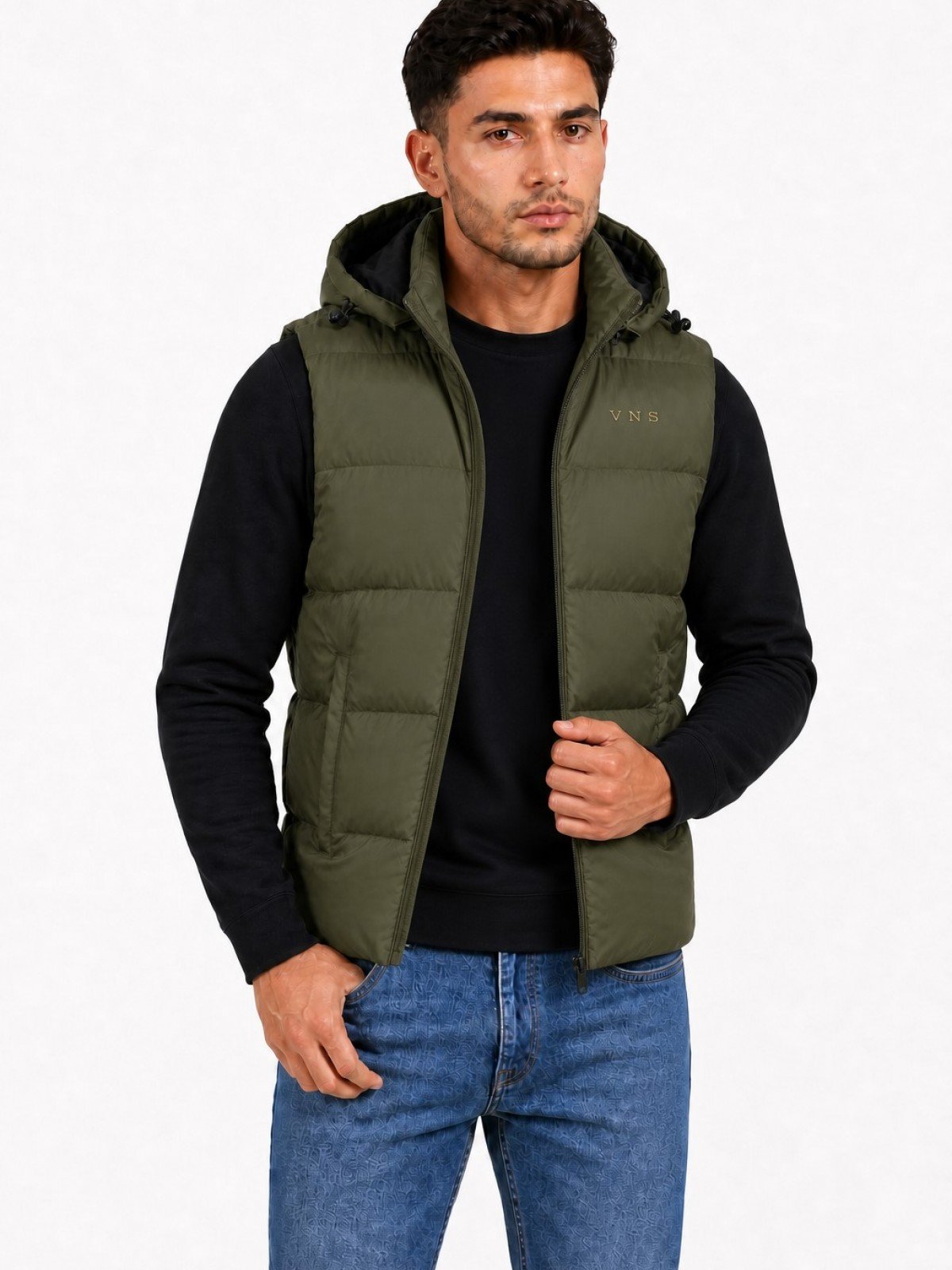 G001 MENS GILET OLIVE