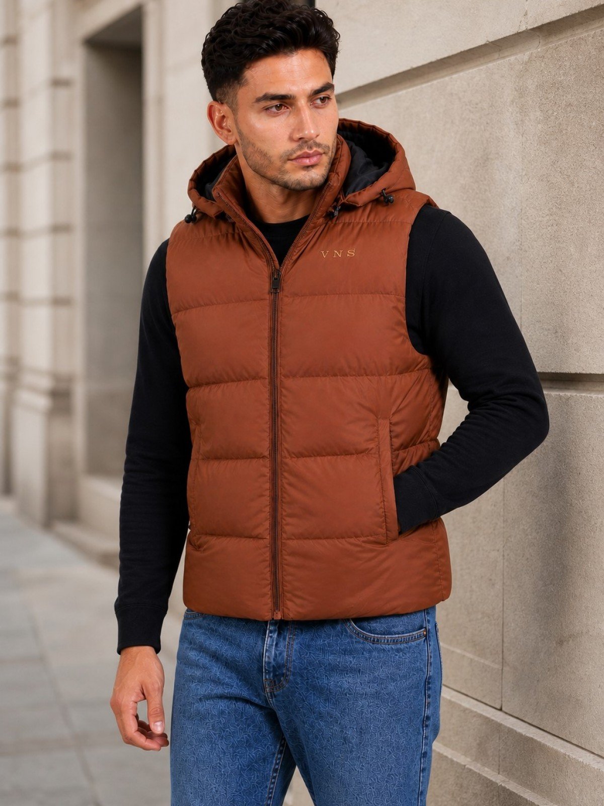 G001 MENS GILET MUSTARD