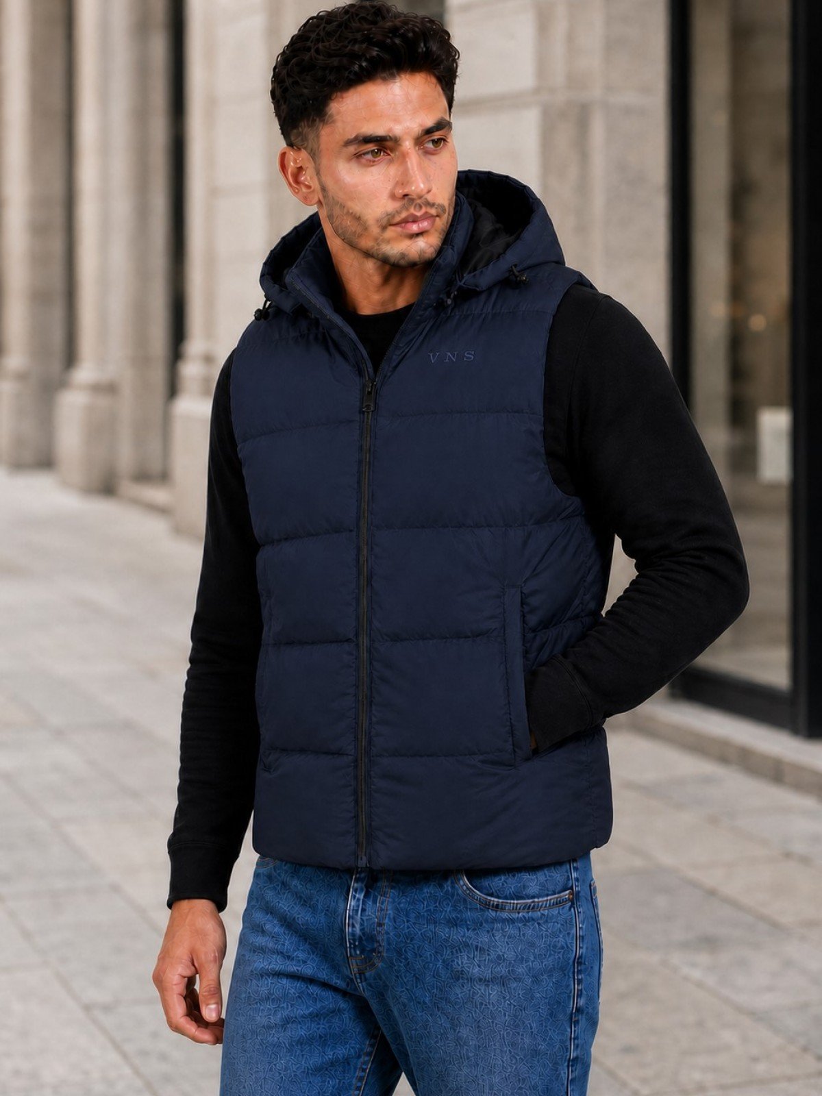 G001 MENS GILET NAVY